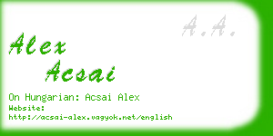 alex acsai business card